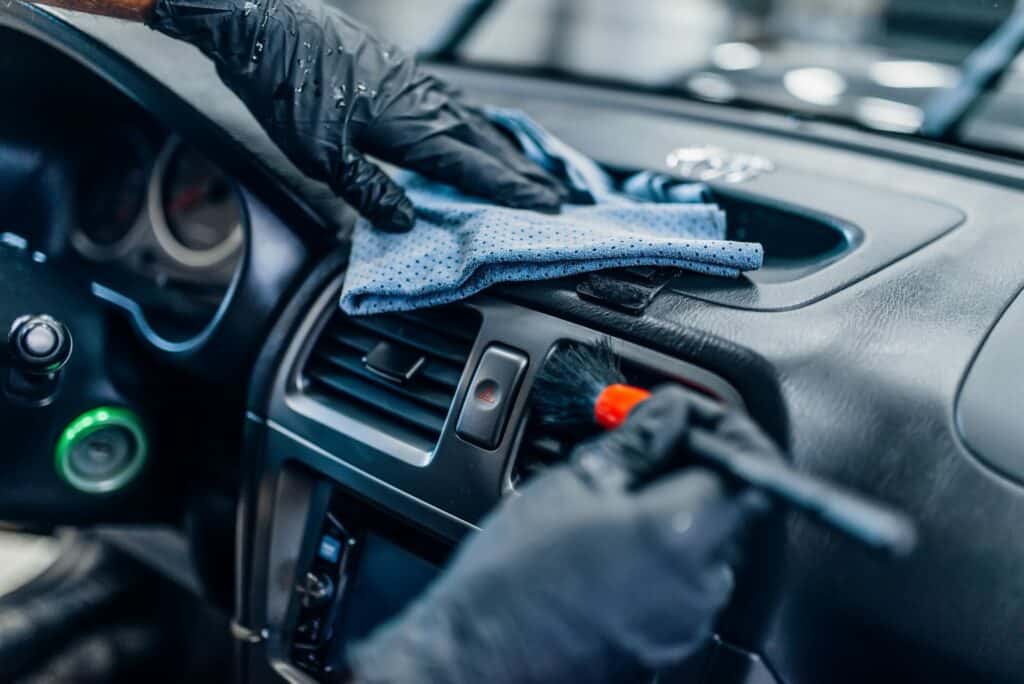 Experienced car detailer providing meticulous interior cleaning services in Birmingham.